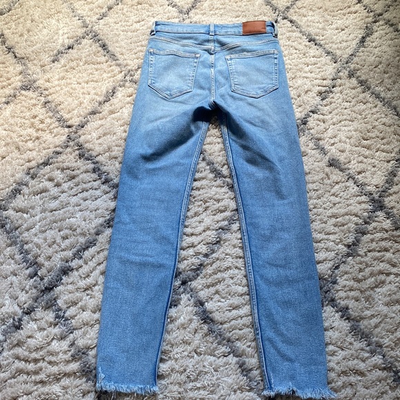 Zara Blue Distressed Skinny Jeans - Picture 3 of 5
